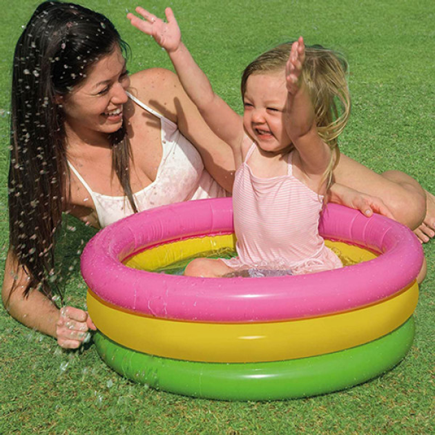 Nawaboy inflatable pool family gathering